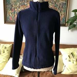 UNIQLO navy fleece zip up sweatshirt S